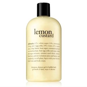 SEALED PHILOSOPHY LEMON CUSTARD SHAMPOO, SHOWER GEL & BUBBLE BATH 16 fl. oz.